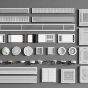 现代空调出风口3D模型下载